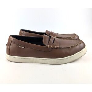 Cole Haan Grand Atlantic Men's Sz 12M Brown Leather Slip-On Penny Loafer C38626